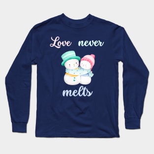 love never melts snowmen Long Sleeve T-Shirt